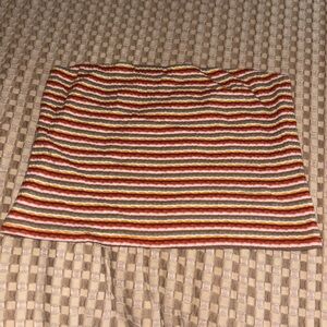 Wild Fable Multicolor Striped Strapless Crop Top